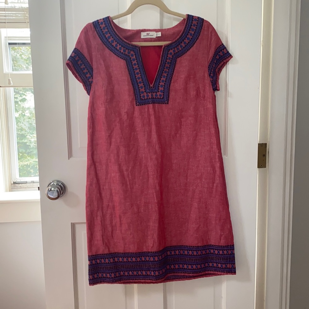 Vineyard Vines Red Shift Dress